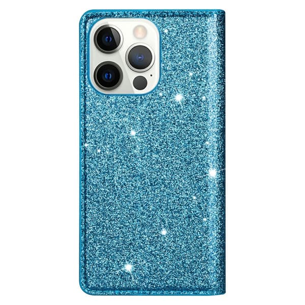Glitter Plånboksfodral iPhone 13 Pro Max Blå