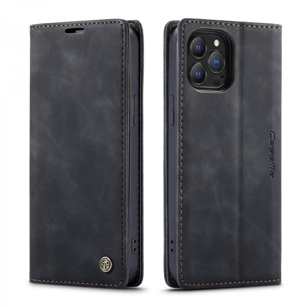 CaseMe Slim Plånboksfodral iPhone 13 Pro Max Svart