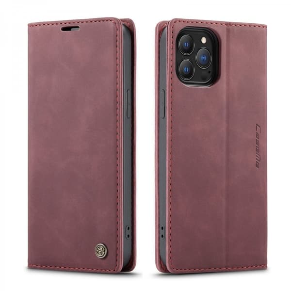 CaseMe Slim Plånboksfodral iPhone 13 Pro Max Röd
