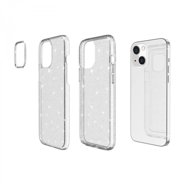 iPhone 13 Mini Skal Glitter Transparent