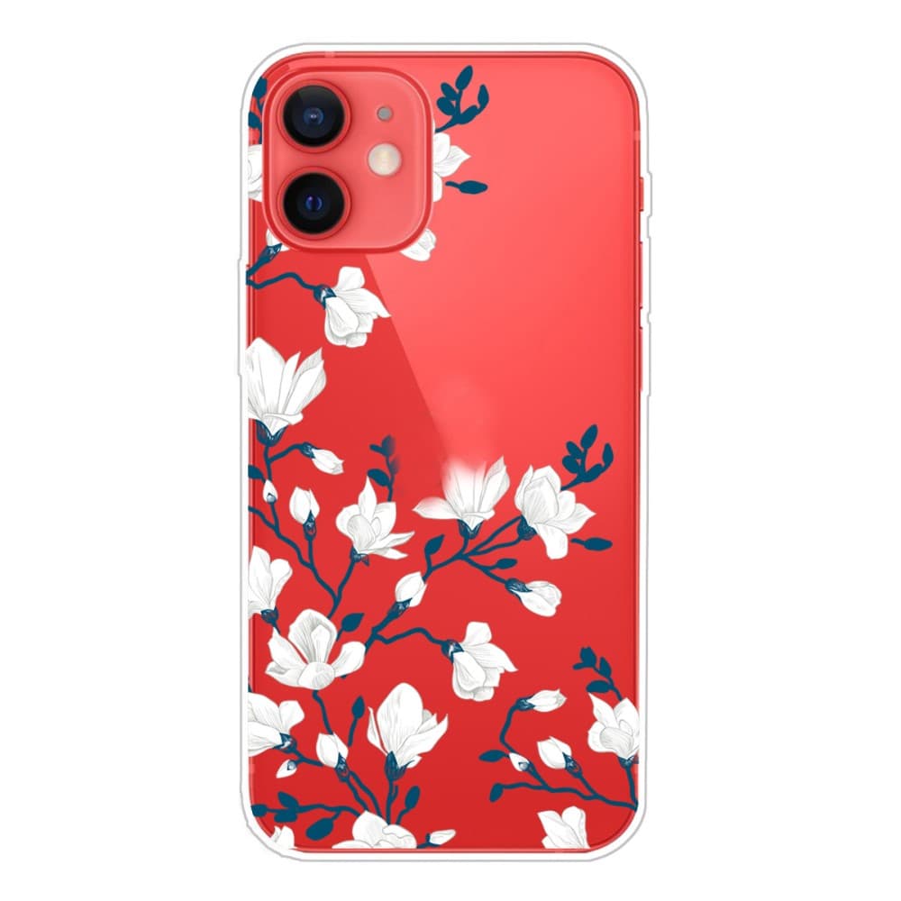 iPhone 13 Mini Skal TPU Vita Blommor
