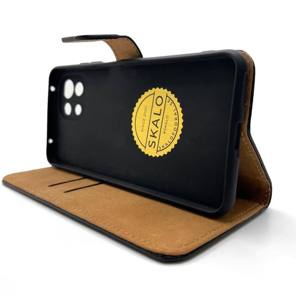 SKALO Xiaomi Mi 11 Lite Lompakkokotelo Aitoa nahkaa