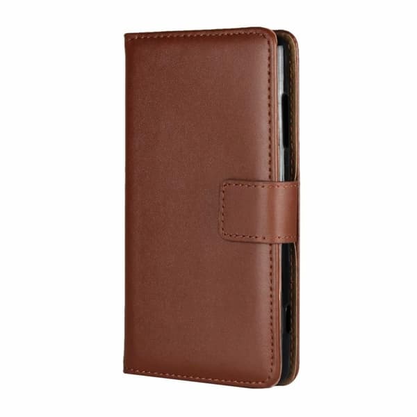SKALO OnePlus Nord 2 Plånboksfodral Äkta Skinn Brun