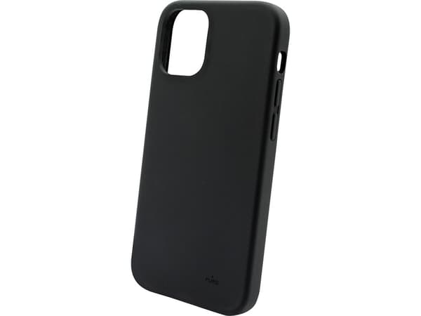 PURO Icon - Baksidedeksel for mobiltelefon - antimikrobielt - bløtberøringssilikon - svart - for Apple iPhone 13 Pro Max