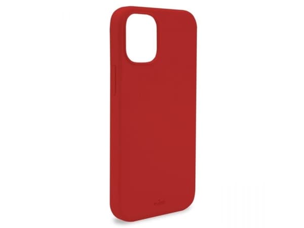 PURO Icon - Baksidedeksel for mobiltelefon - antimikrobielt - bløtberøringssilikon - rød - for Apple iPhone 13