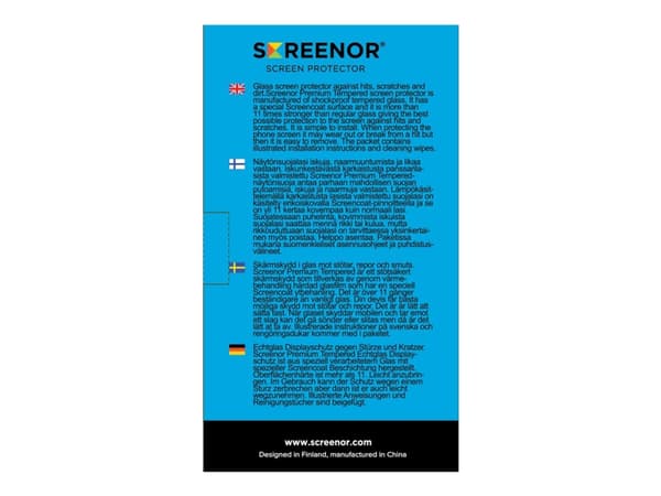 Screenor - Skjermbeskyttelse for mobiltelefon - glass - for Apple iPhone 13, 13 Pro, 14, 16e