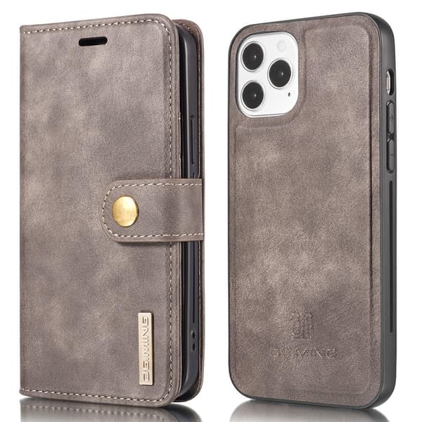 DG.MING iPhone 13 Mini Split Läder Plånboksfodral - Coffee