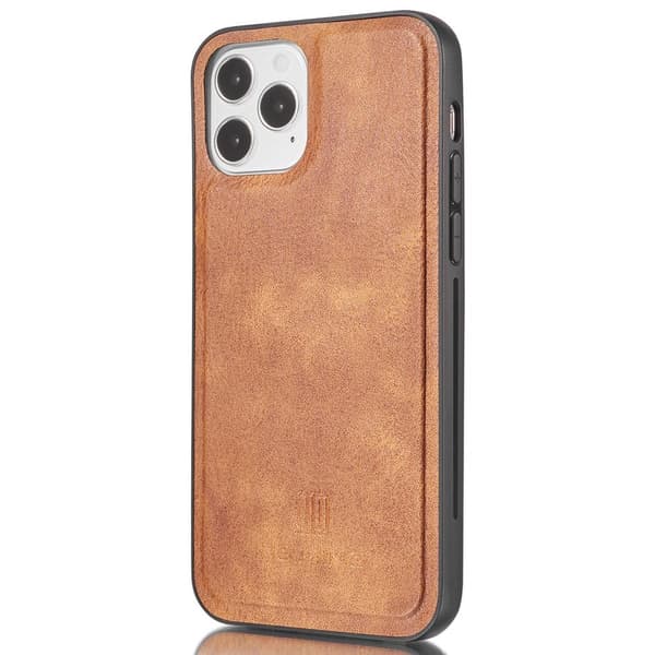 DG.MING iPhone 13 Pro Split Läder Plånboksfodral - Brun
