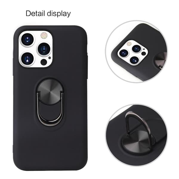 iPhone 13 Pro Max Fingerring TPU Hybrid Taske Kickstand - Blå