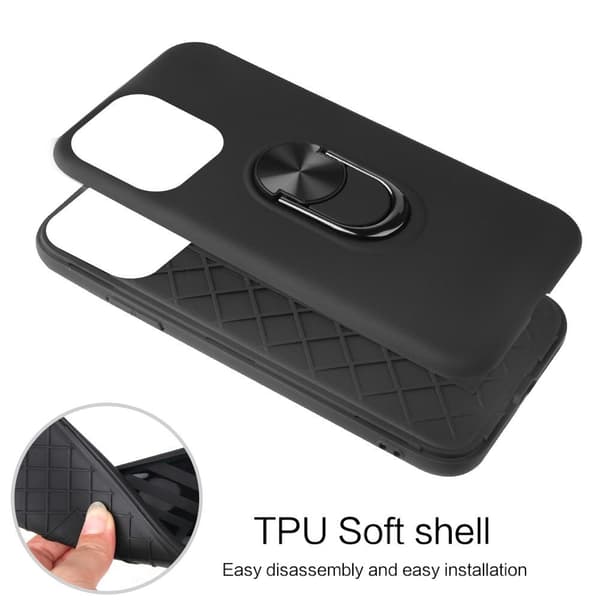 iPhone 13 Pro Max Fingerring TPU Hybrid Taske Kickstand - Blå