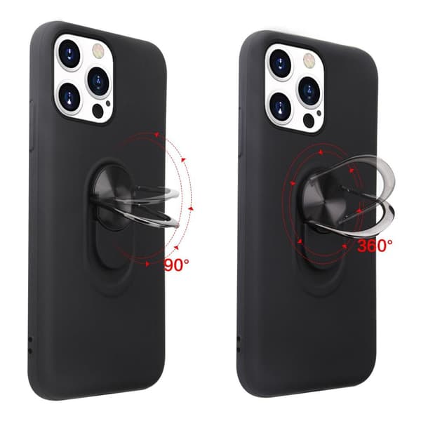 iPhone 13 Pro Max Hybrid skal med Finger Ring - Röd