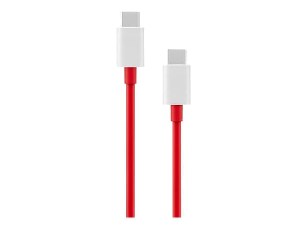 OnePlus Warp Charge - USB-kabel - 24 pin USB-C (hane) till 24 pin USB-C (hane) - 1.5 m - röd
