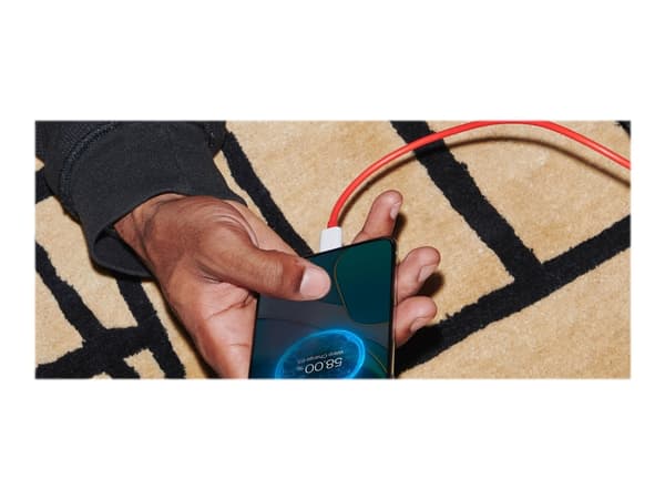 OnePlus Warp Charge - USB-kabel - 24 pin USB-C (hane) till 24 pin USB-C (hane) - 1.5 m - röd