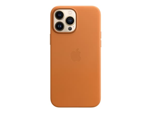 Apple - Baksidedeksel for mobiltelefon - med MagSafe - lær - gyllenbrun - for iPhone 13 Pro Max