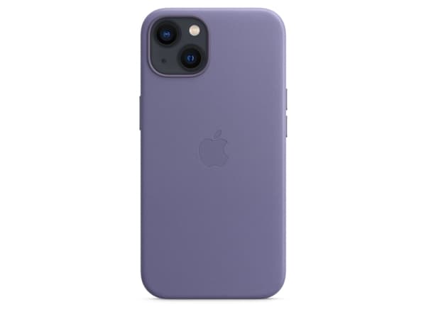 Apple - Baksidedeksel for mobiltelefon - med MagSafe - lær - wisteria - for iPhone 13