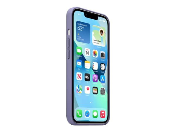 Apple - Baksidedeksel for mobiltelefon - med MagSafe - lær - wisteria - for iPhone 13