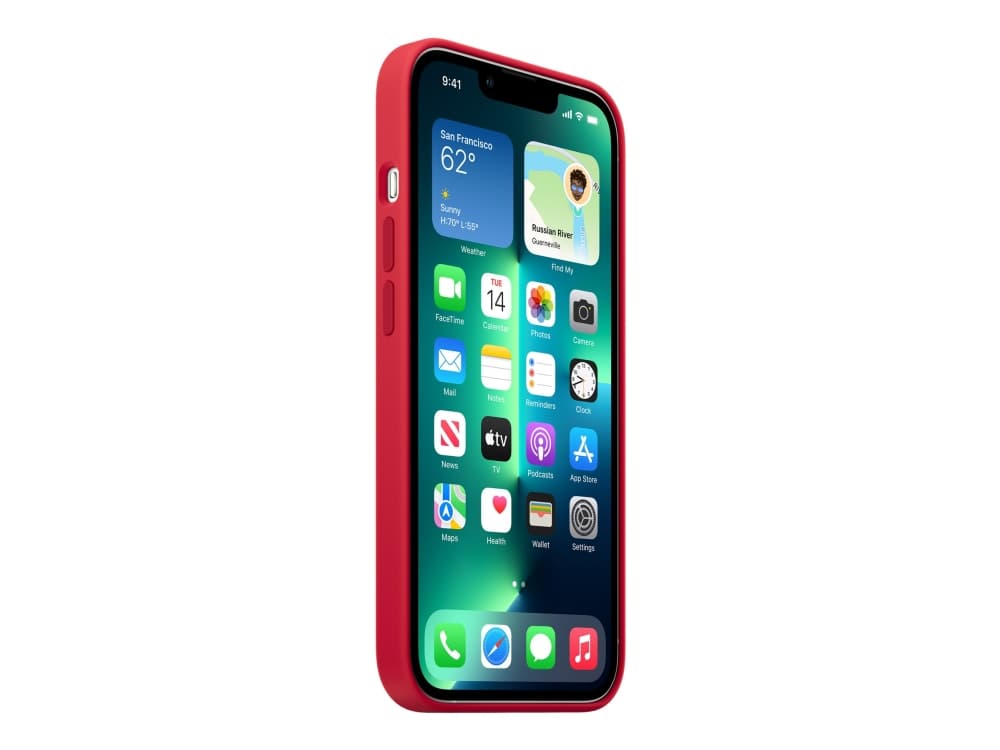 Apple - (PRODUCT) RED - baksidesskydd för mobiltelefon - med MagSafe - silikon - produkt (RÖD) - för iPhone 13 Pro