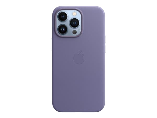 Apple - Baksidesskydd för mobiltelefon - med MagSafe - läder - blåregn - för iPhone 13 Pro