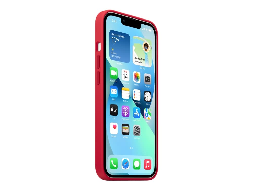 Apple - (PRODUCT) RED - baksidesskydd för mobiltelefon - med MagSafe - silikon - produkt (RÖD) - för iPhone 13