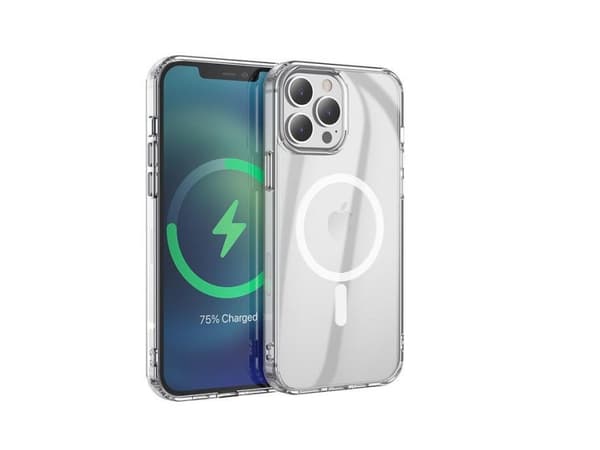 eSTUFF - Baksidedeksel for mobiltelefon - MagSafe-samsvar - termoplast-polyuretan (TPU) - blank - for Apple iPhone 13 Pro Max
