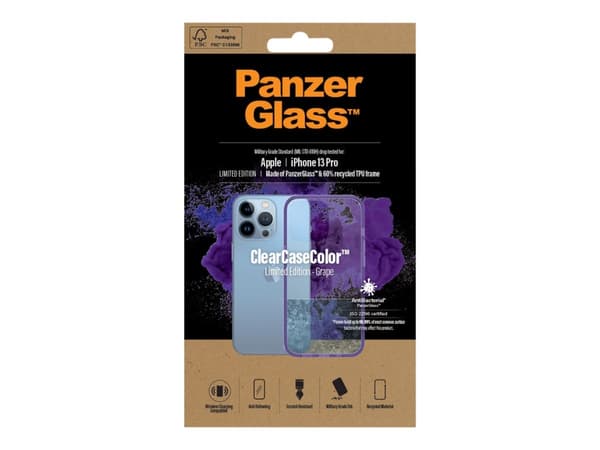 PanzerGlass ClearCaseColor - Limited Edition - baksidesskydd för mobiltelefon - ram av 60 % återvunnen TPU (termoplastisk polyuretan) - grapefrukt -