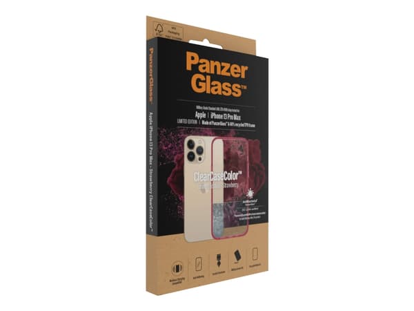 PanzerGlass 345, Suojus, Apple, Apple - iPhone 13 Pro Max, 17 cm (6.7"), Punainen
