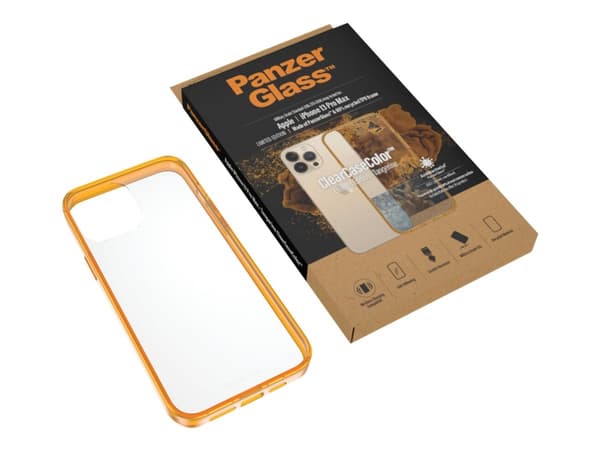 PanzerGlass ClearCaseColor - Limited Edition - baksidedeksel for mobiltelefon - 60 % resirkulert termoplastisk polyuretan (TPU) ramme - mandarin - fo