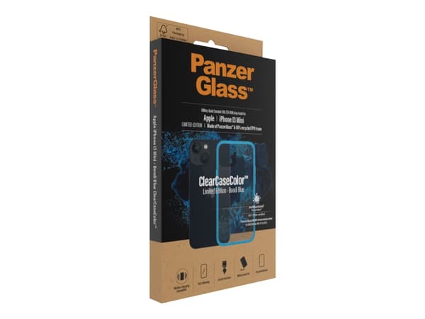 PanzerGlass ClearCaseColor - Limited Edition - baksidedeksel for mobiltelefon - 60 % resirkulert termoplastisk polyuretan (TPU) ramme - Bondi-blå, kl
