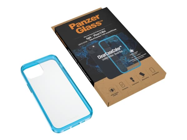 PanzerGlass ClearCaseColor - Limited Edition - baksidedeksel for mobiltelefon - 60 % resirkulert termoplastisk polyuretan (TPU) ramme - Bondi-blå, kl