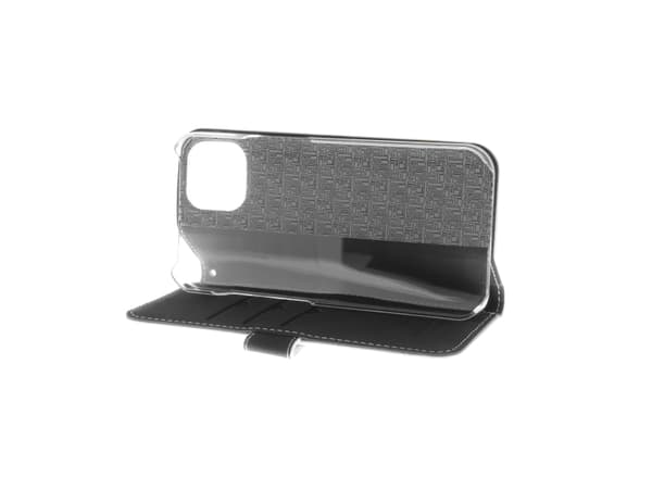 Insmat Exclusive - Lommebok for mobiltelefon - ekte skinn, termoplast-polyuretan (TPU), kartong+papir+aluminiumsfolie, bomullssting - hvit - for Appl