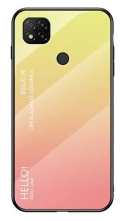Xiaomi Redmi 9C Skal Gradient Gul/Rosa Härdat