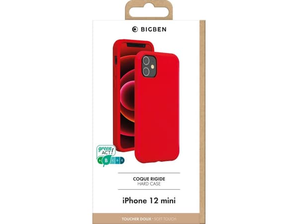 Bigben Connected COVSOFTIP1254R, Etui, Apple, iPhone 12 mini, 13,7 cm (5.4"), Rød