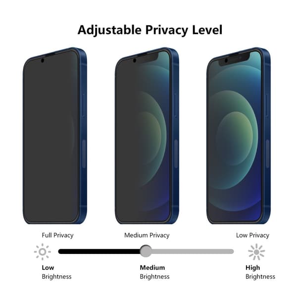 [2-PACK] Privacy Härdat Glas Skärmskydd iPhone 13 Pro Max - Svart