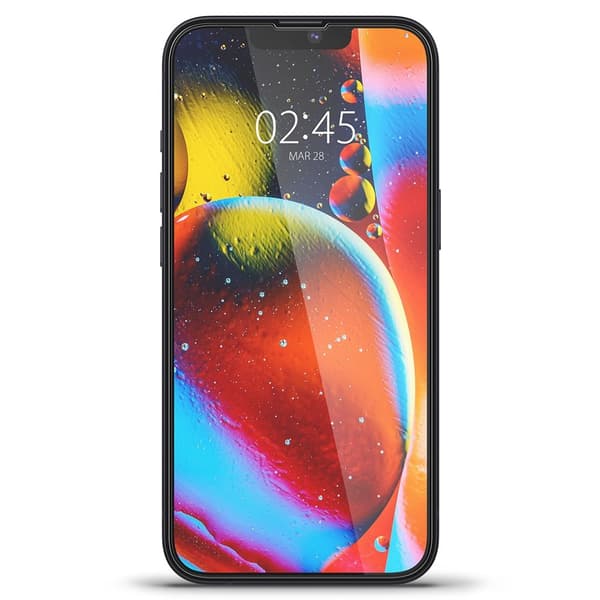 Spigen FC iPhone 14/13/13 Pro Härdat Glas Skärmskydd - Svart