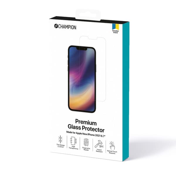 Champion Härdat Glas Skärmskydd till iPhone 13 Pro max - Clear