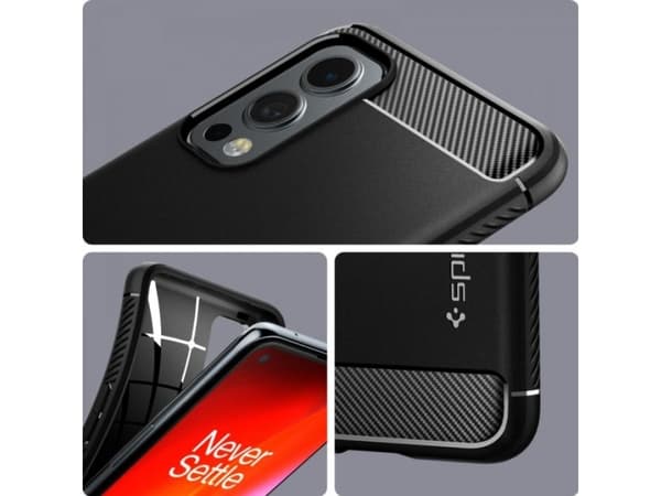Spigen Rugged Armor, Omslag, OnePlus, Nord 2, 16,3 cm (6.43"), Svart