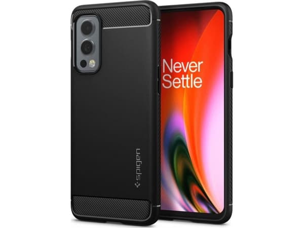 Spigen Rugged Armor, Omslag, OnePlus, Nord 2, 16,3 cm (6.43"), Svart