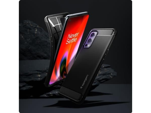 Spigen Rugged Armor, Omslag, OnePlus, Nord 2, 16,3 cm (6.43"), Svart