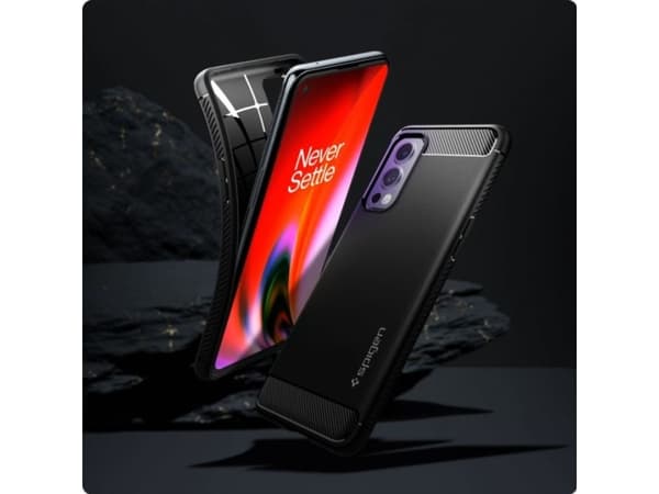 Spigen Rugged Armor, Omslag, OnePlus, Nord 2, 16,3 cm (6.43"), Svart