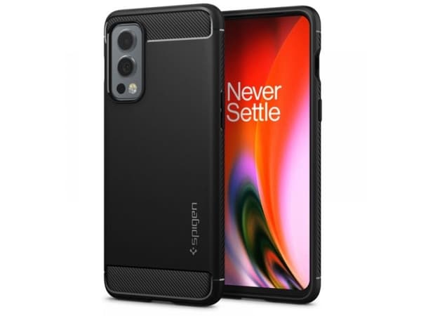 Spigen Rugged Armor, Omslag, OnePlus, Nord 2, 16,3 cm (6.43"), Svart