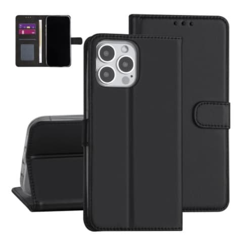 Plånboksfodral iPhone 13 Pro Svart med Ställ