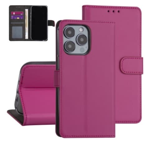 Plånboksfodral iPhone 13 Pro Rosa med Ställ
