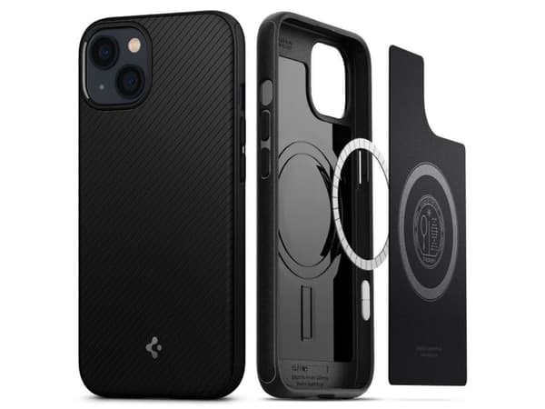 Spigen Mag Armor, Omslag, Apple, iPhone 13 mini (5.4-inch) 2021, 13,7 cm (5.4"), Svart