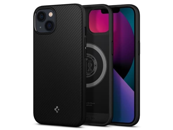 Spigen Mag Armor, Suojus, Apple, iPhone 13 mini (5.4-inch) 2021, 13,7 cm (5.4"), Musta