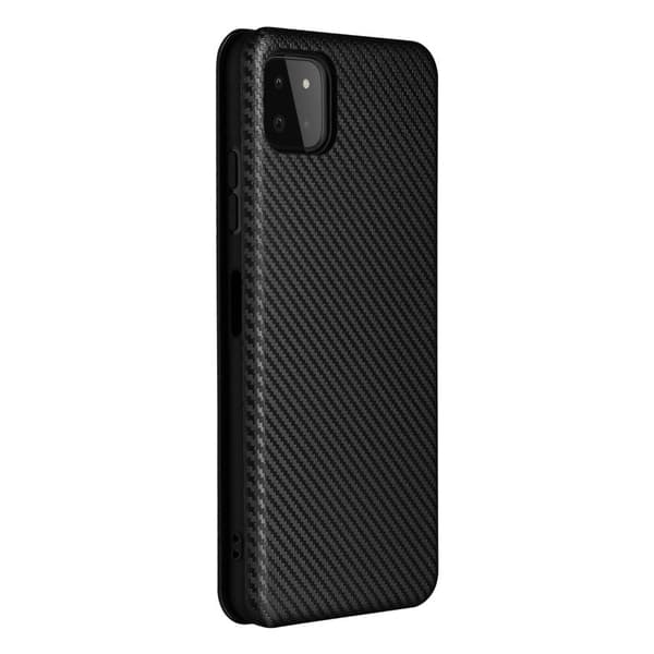 SKALO Samsung A22 5G Carbon Fiber Pungetui - Sort