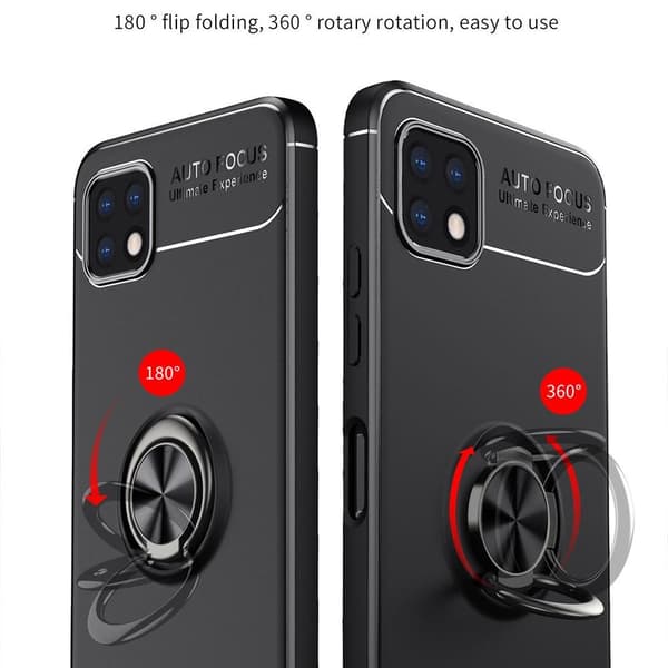 Samsung Galaxy A22 5G Deksel med Fingerring og Innebygd Plate - Svart