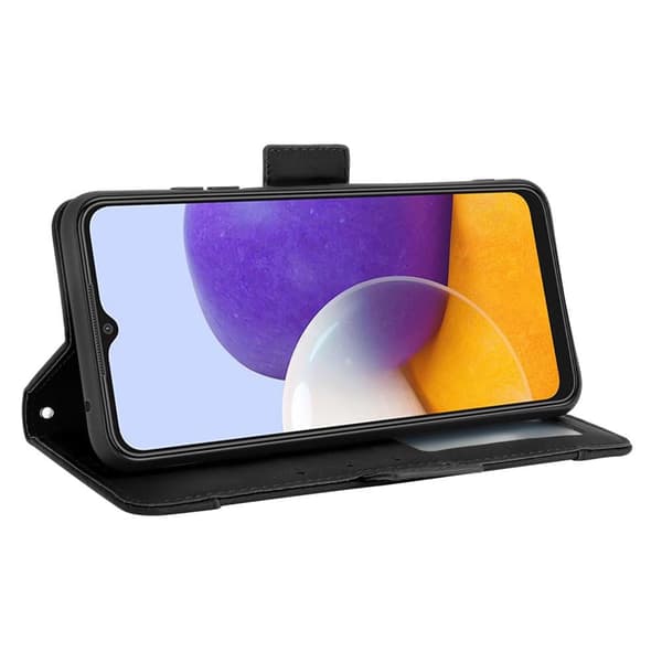 Samsung Galaxy A22 5G Lommebok-deksel - Svart