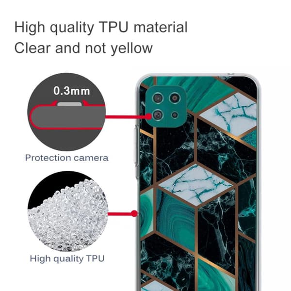 SKALO Samsung A22 5G Marmori TPU kuori - #1