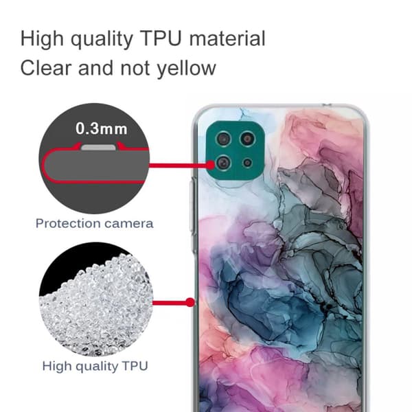SKALO Samsung A22 5G Marmor TPU-cover - #4