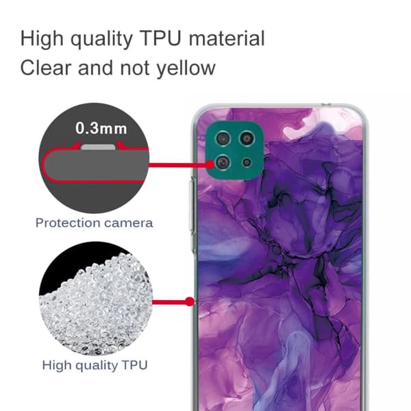 SKALO Samsung A22 5G Marmori TPU kuori - #5